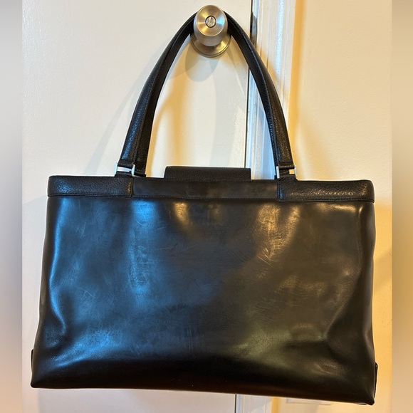 Hartmann Handbags - Hartmann large leather, black tote bag